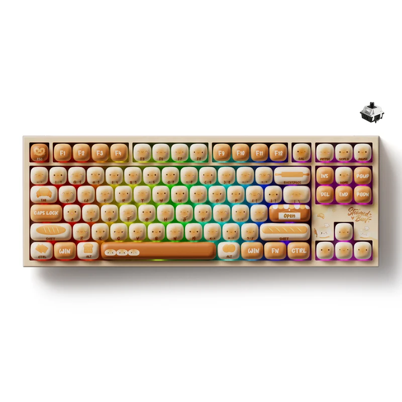 Akko 5087 V5 Bun Wonderland Multi-Mode RGB Hot-Swappable Mechanical Keyboard (Akko V3 Piano Pro Switch) (103-K064A-012)