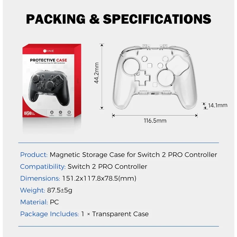IINE Protective Case for Nintendo Switch 2 Controller (L1237)