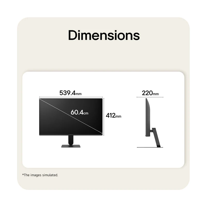 LG 24U411B-B 24" FHD (1920x1080) 144Hz 1Ms MBR 5Ms GTG IPS Monitor With Tilt Adjustment