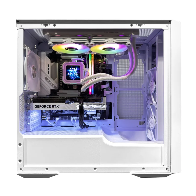 Optima Silver Alloy White Desktop Gaming PC | AMD Ryzen 7 7800X3D | 32GB (2x16GB) RAM | 1TB SSD | RTX 5070 | Windows 11 Pro