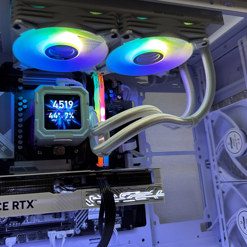Optima Silver Alloy White Desktop Gaming PC | AMD Ryzen 7 7800X3D | 32GB (2x16GB) RAM | 1TB SSD | RTX 5070 | Windows 11 Pro