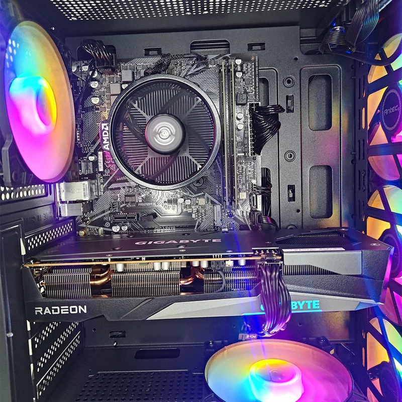 Alpha AX20 Black Desktop Gaming PC | AMD Ryzen 5 5500 | 16GB (2x8GB) RAM | 512GB SSD | RX 7600 | Windows 11 Pro