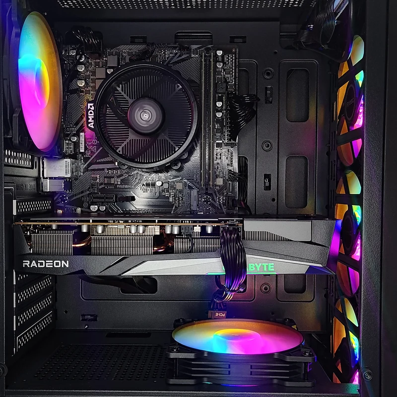 Alpha AX20 Black Desktop Gaming PC | AMD Ryzen 5 5500 | 16GB (2x8GB) RAM | 512GB SSD | RX 7600 | Windows 11 Pro