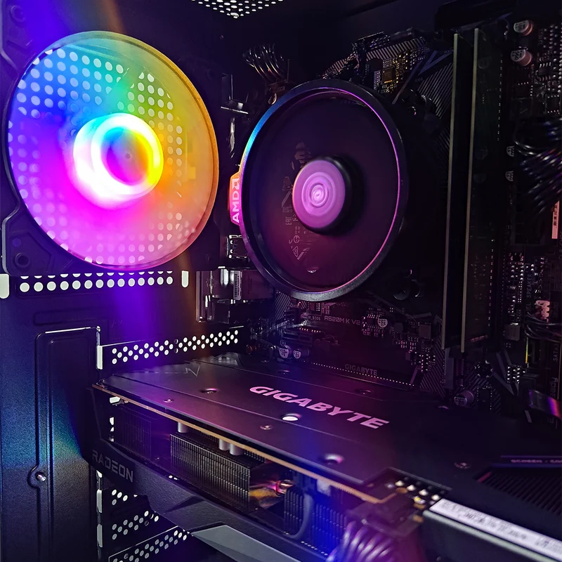 Alpha AX20 Black Desktop Gaming PC | AMD Ryzen 5 5500 | 16GB (2x8GB) RAM | 512GB SSD | RX 7600 | Windows 11 Pro