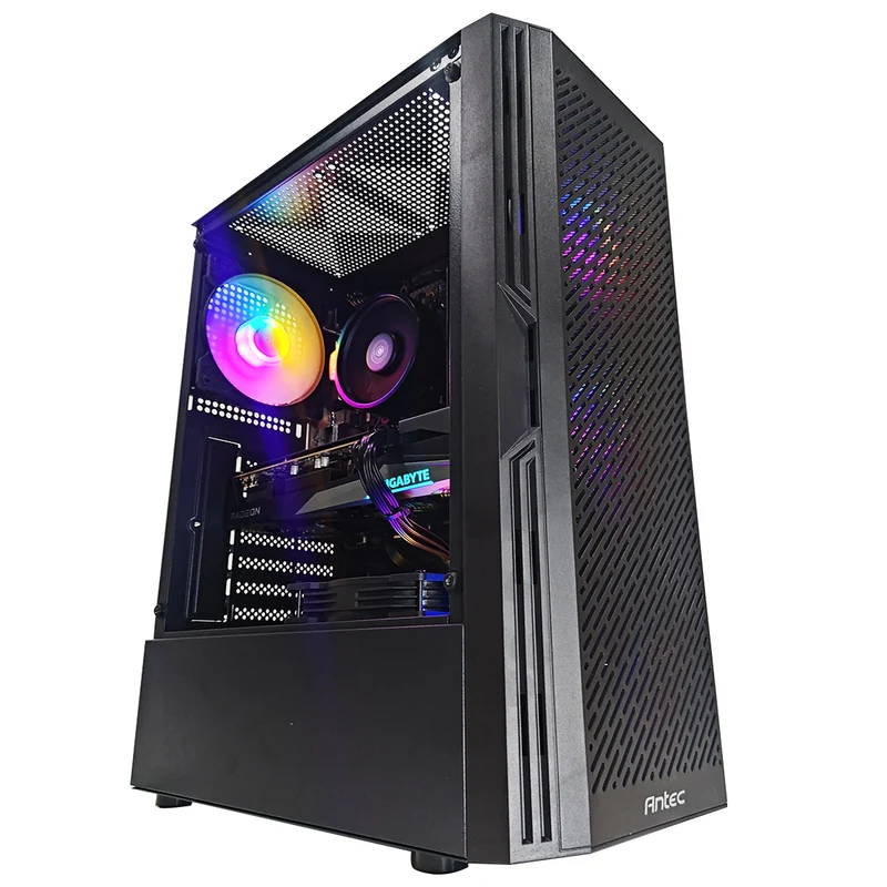 Alpha AX20 Black Desktop Gaming PC | AMD Ryzen 5 5500 | 16GB (2x8GB) RAM | 512GB SSD | RX 7600 | Windows 11 Pro