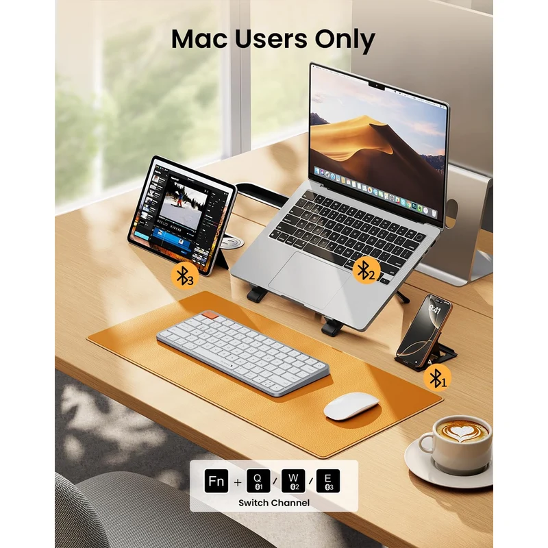 ProtoArc K90-A Multi-Device Backlit Bluetooth Mac Keyboard (White) (CP016500)