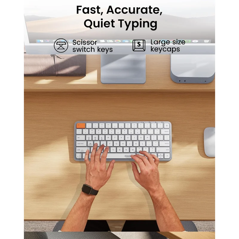 ProtoArc K90-A Multi-Device Backlit Bluetooth Mac Keyboard (White) (CP016500)