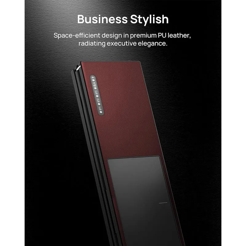 Harmonica Z01 Tri-Fold Keyboard with Touchpad (Wine Red)