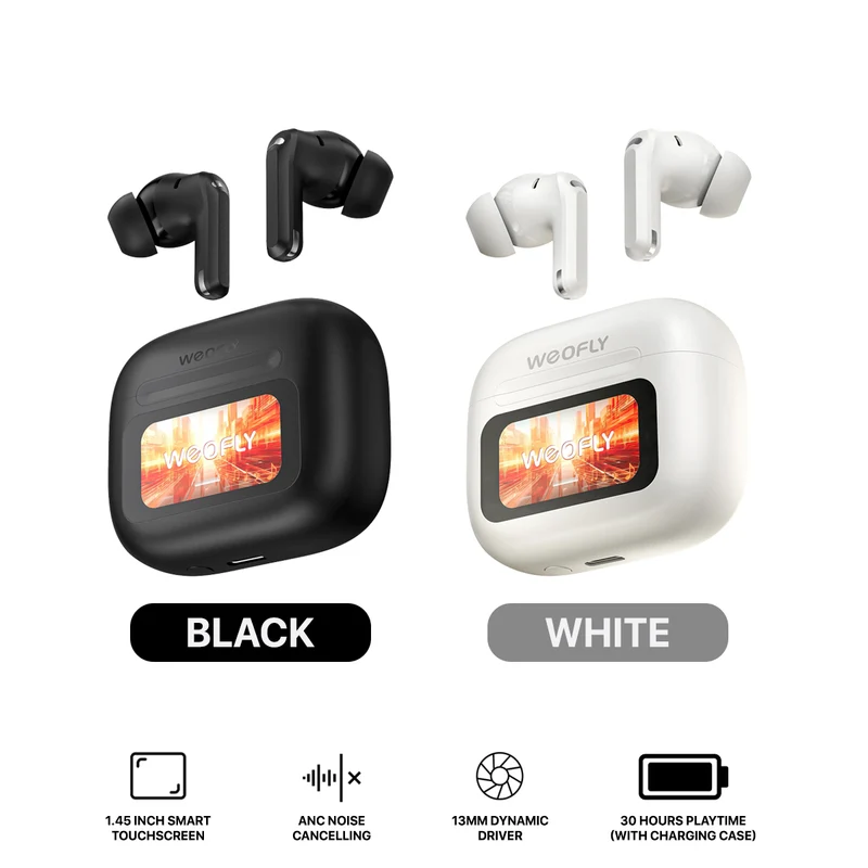 Weofly LifeFits 2 ANC Earbuds (Black, White) (WFLF423BL, WFLF423WH)