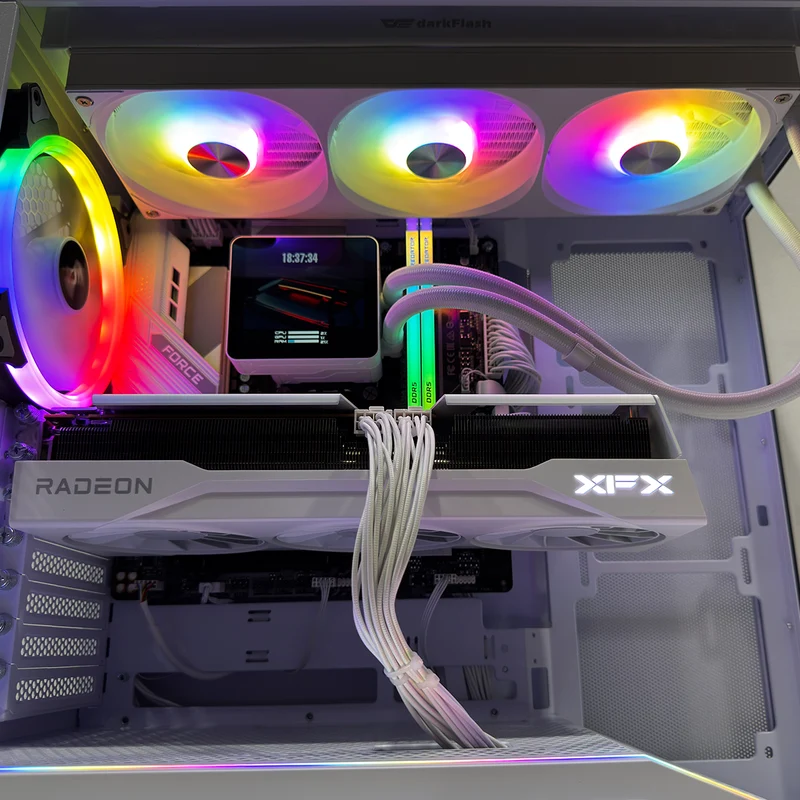 Optima V100 Vector White Desktop Gaming PC | AMD Ryzen 7 9700X | 32GB (2x16GB) RAM | 1TB SSD | RX 9070 XT | Windows 11 Pro