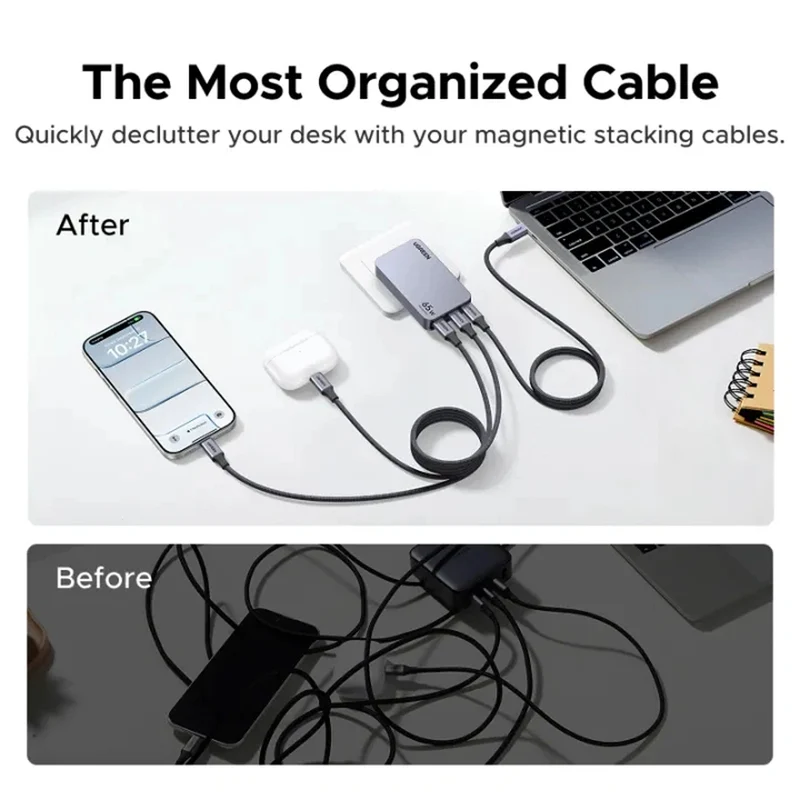 Ugreen USB-C to USB-C 100W PD Magnetic Fast Charging Cable - 1m (Gray) (L520/55517)