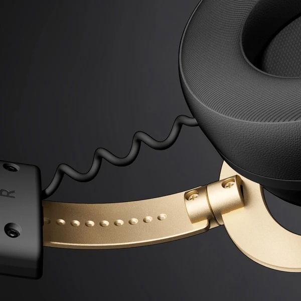 MCHOSE V9 Turbo RGB Wireless Gaming Headset (Black/Gold, White/Gold)
