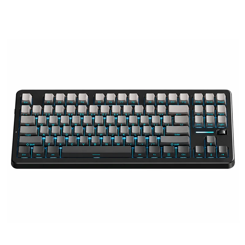 MCHOSE G87 V2 RGB Tri-Mode Hot-Swappable Mechanical Keyboard (Flowing Shadow Black) (Quick Gold Switch V3)