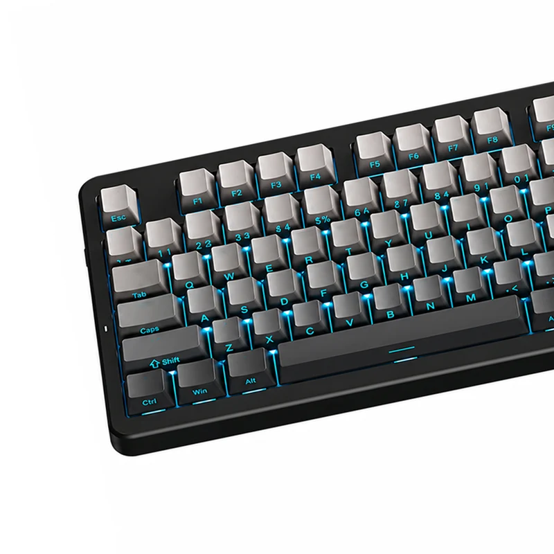 MCHOSE G87 V2 RGB Tri-Mode Hot-Swappable Mechanical Keyboard (Flowing Shadow Black) (Quick Gold Switch V3)