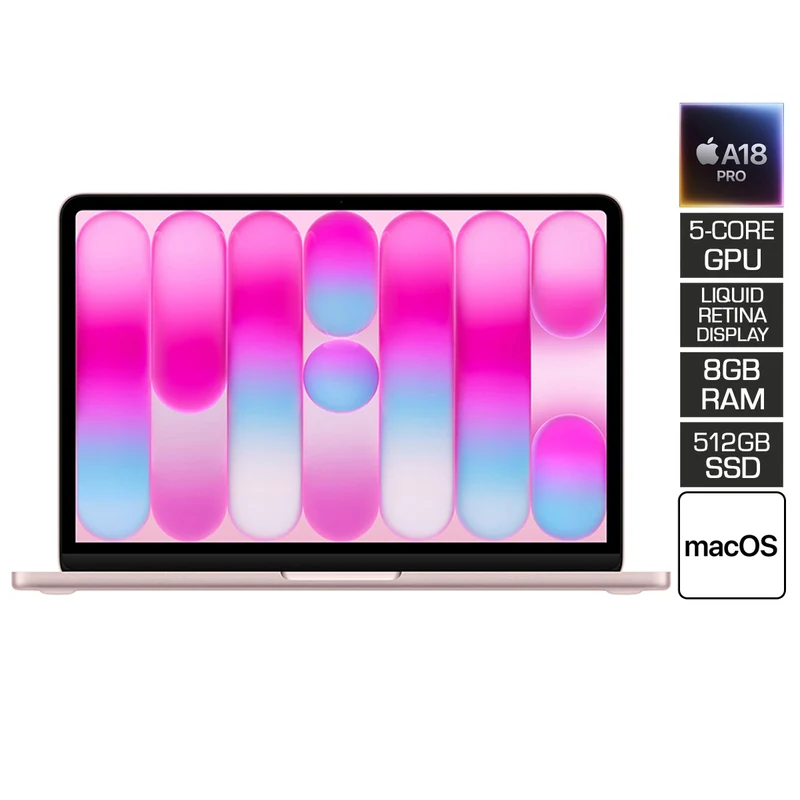 Apple MacBook Neo 13" 8GB+512GB A18 Pro Chip with 6-Core CPU & 5-Core GPU (Blush) (MHFJ4PP/A)