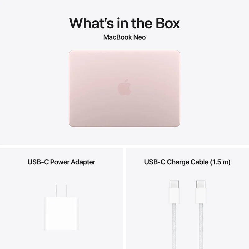 Apple MacBook Neo 13" 8GB+256GB A18 Pro Chip with 6-Core CPU & 5-Core GPU (Blush) (MHFH4PP/A)