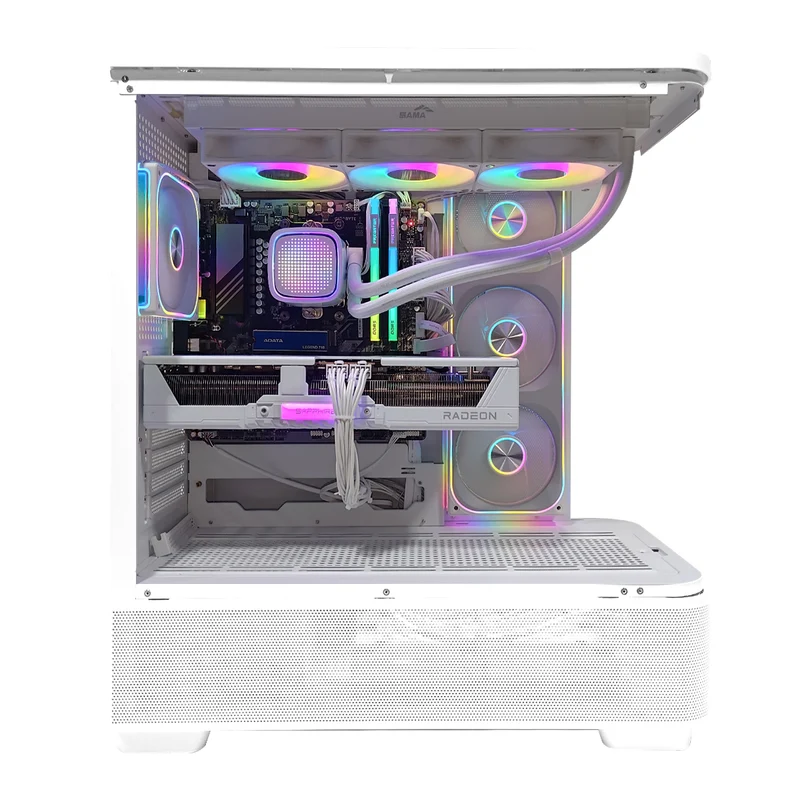 Optima TK5 White Desktop Gaming PC | AMD Ryzen 7 9700X | 32GB (2x16) RAM | 1TB SSD | RX 9070 XT| Windows 11 Pro