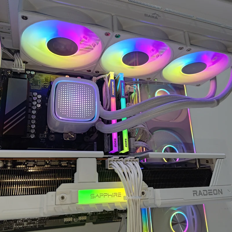 Optima TK5 White Desktop Gaming PC | AMD Ryzen 7 9700X | 32GB (2x16) RAM | 1TB SSD | RX 9070 XT| Windows 11 Pro