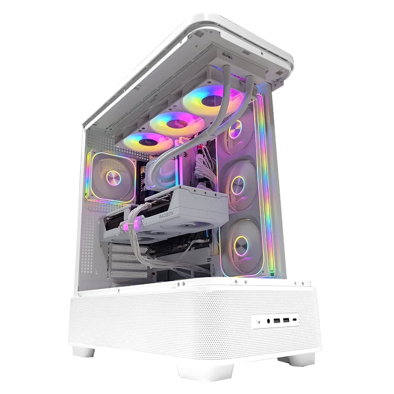 Optima TK5 White Desktop Gaming PC | AMD Ryzen 7 9700X | 32GB (2x16) RAM | 1TB SSD | RX 9070 XT| Windows 11 Pro