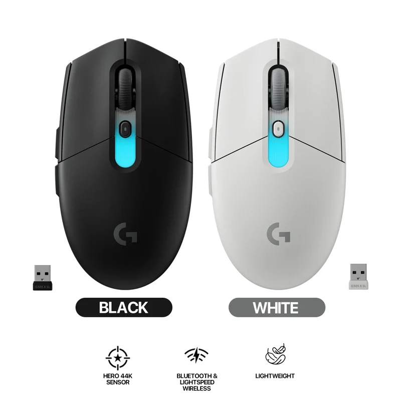 Logitech G304 X Superlight Lightspeed Wireless Gaming Mouse (Black, White)
