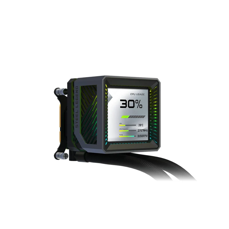 ASRock Steel Legend Dark 360 LCD AIO Liquid Cooler