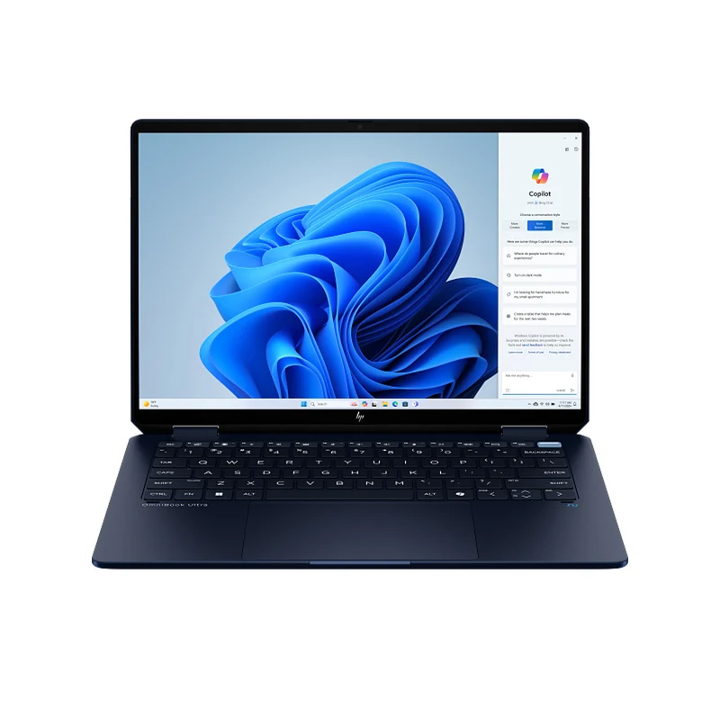 HP OmniBook Ultra Flip 14-fh0089TU Laptop (Atmospheric Blue) | 14" 2.8K (2880x1800) 120Hz OLED Touch | Intel Core Ultra 9 288V | 32GB RAM | 2TB SSD | Intel Arc Graphics | Windows 11 Home | MS Office Home 2024+MS 365 Basic+HP Everyday 16" Laptop Briefcase