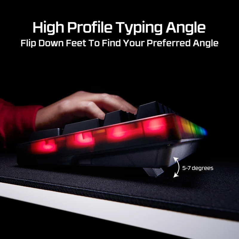 HyperX Origins 2 1800 RGB Swappable Housing Wired Mechanical Gaming Keyboard (Black) (Red Linear Switch) (B4QS4AA)