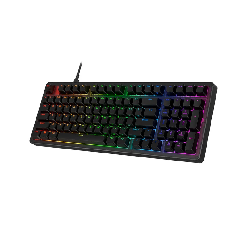 HyperX Origins 2 1800 RGB Swappable Housing Wired Mechanical Gaming Keyboard (Black) (Red Linear Switch) (B4QS4AA)