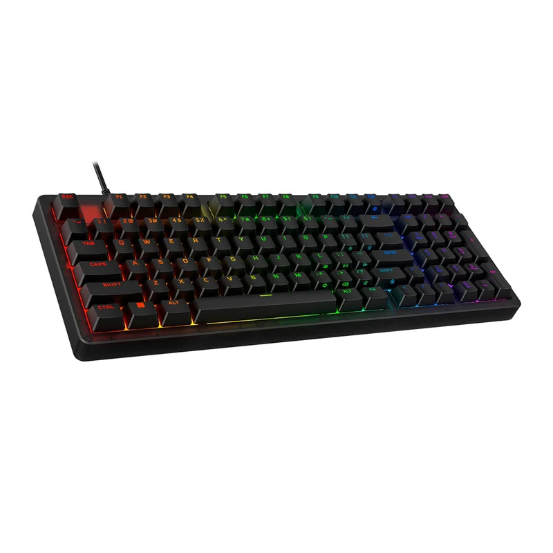 HyperX Origins 2 1800 RGB Swappable Housing Wired Mechanical Gaming Keyboard (Black) (Red Linear Switch) (B4QS4AA)