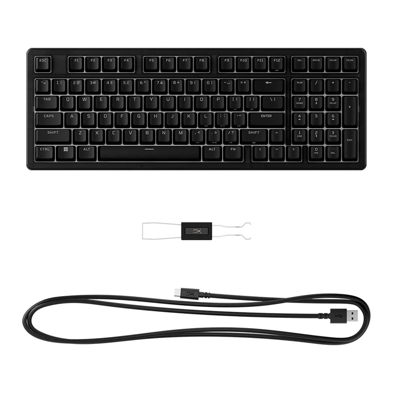HyperX Origins 2 1800 RGB Swappable Housing Wired Mechanical Gaming Keyboard (Black) (Red Linear Switch) (B4QS4AA)