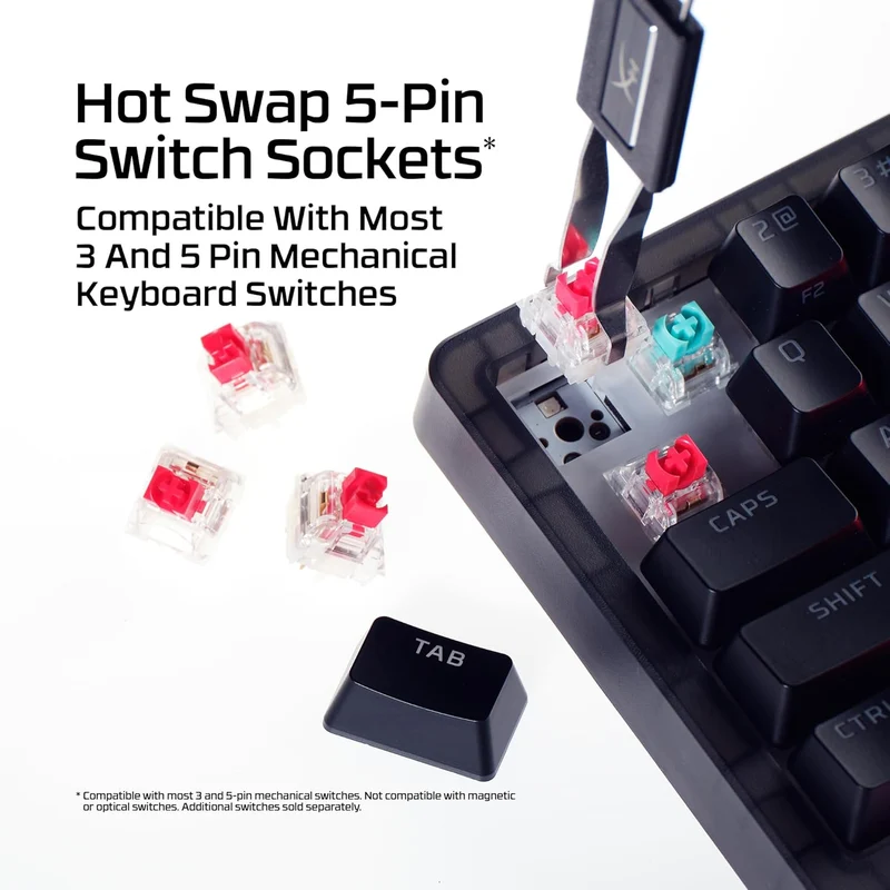 HyperX Origins 2 Pro 65 RGB Analog Magnetic Wired Mechanical Gaming Keyboard (Black) (Red Linear Switch) (BN7S3AA)
