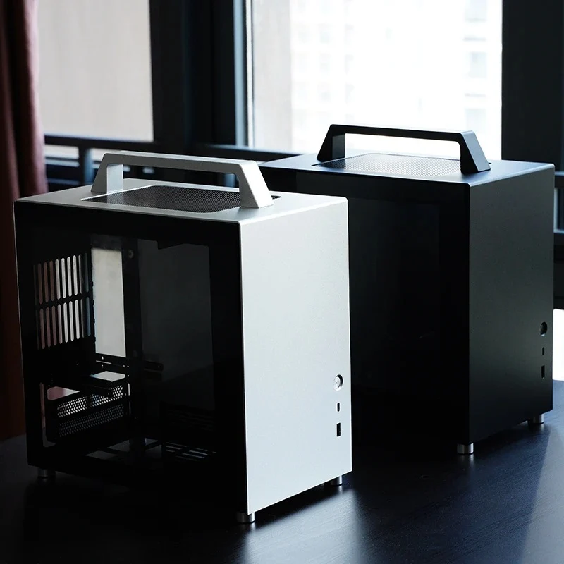 Jonsbo T8 Plus ITX Computer Case (Black, Silver)