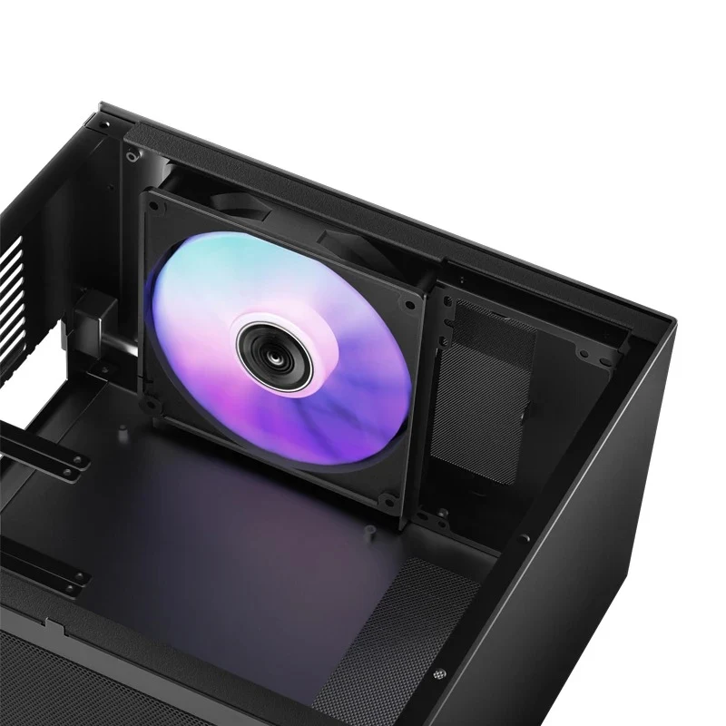 Jonsbo T8 Plus ITX Computer Case (Black, Silver)