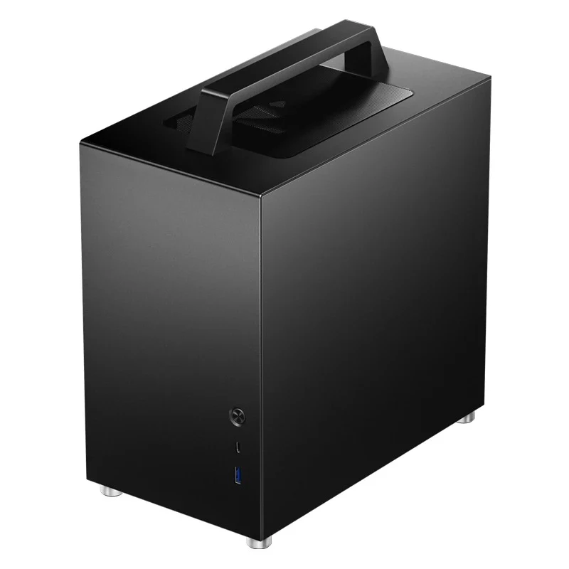 Jonsbo T8 Plus ITX Computer Case (Black, Silver)