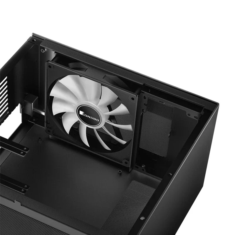 Jonsbo T8 Plus ITX Computer Case (Black, Silver)
