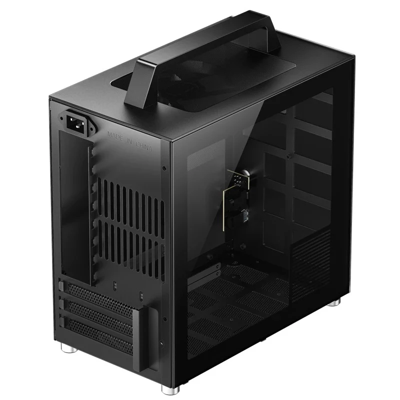 Jonsbo T8 Plus ITX Computer Case (Black, Silver)
