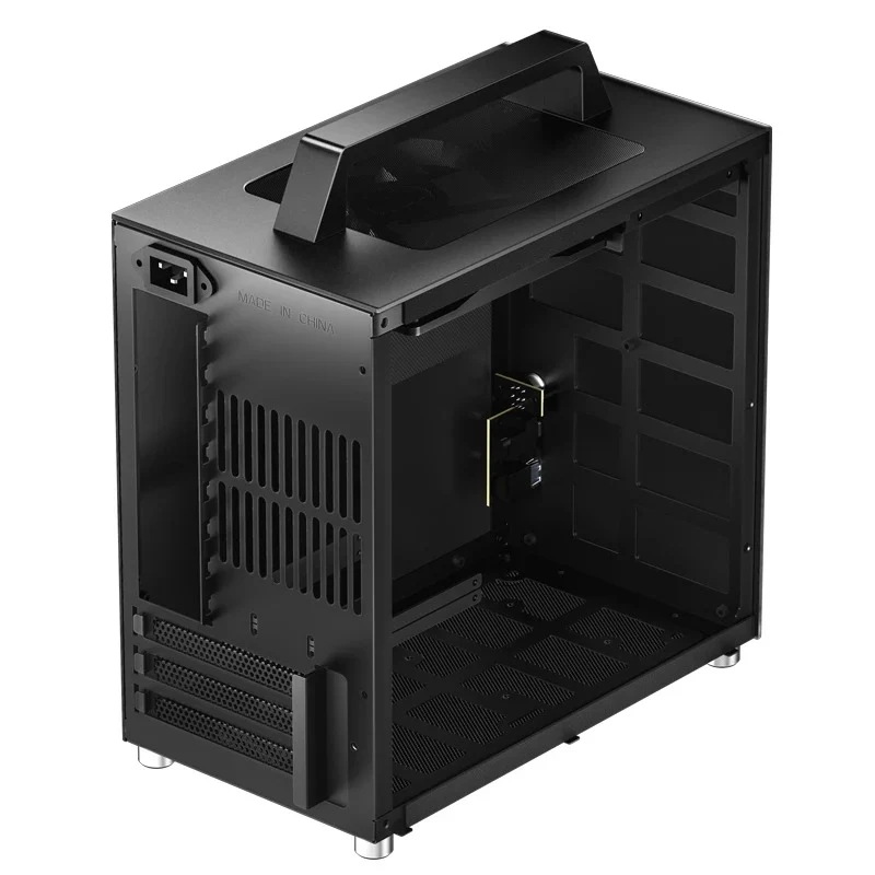 Jonsbo T8 Plus ITX Computer Case (Black, Silver)