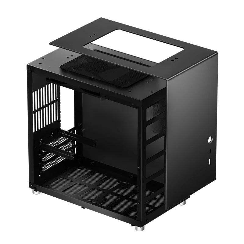 Jonsbo T8 Plus ITX Computer Case (Black, Silver)