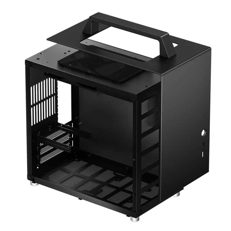 Jonsbo T8 Plus ITX Computer Case (Black, Silver)