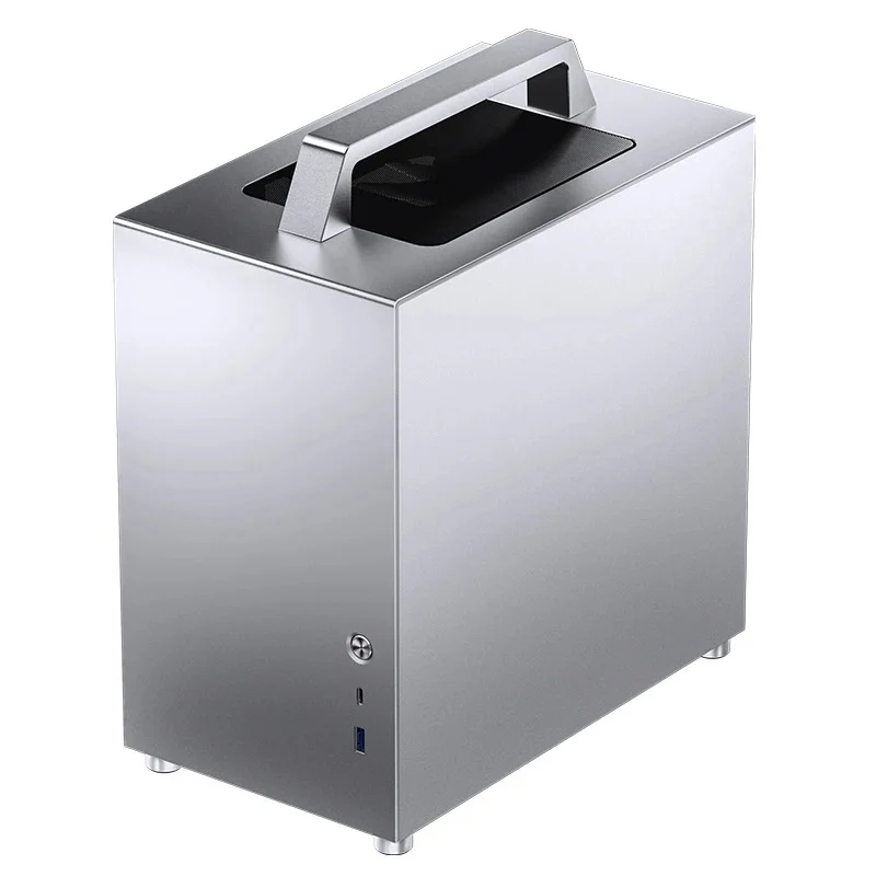 Jonsbo T8 Plus ITX Computer Case (Black, Silver)