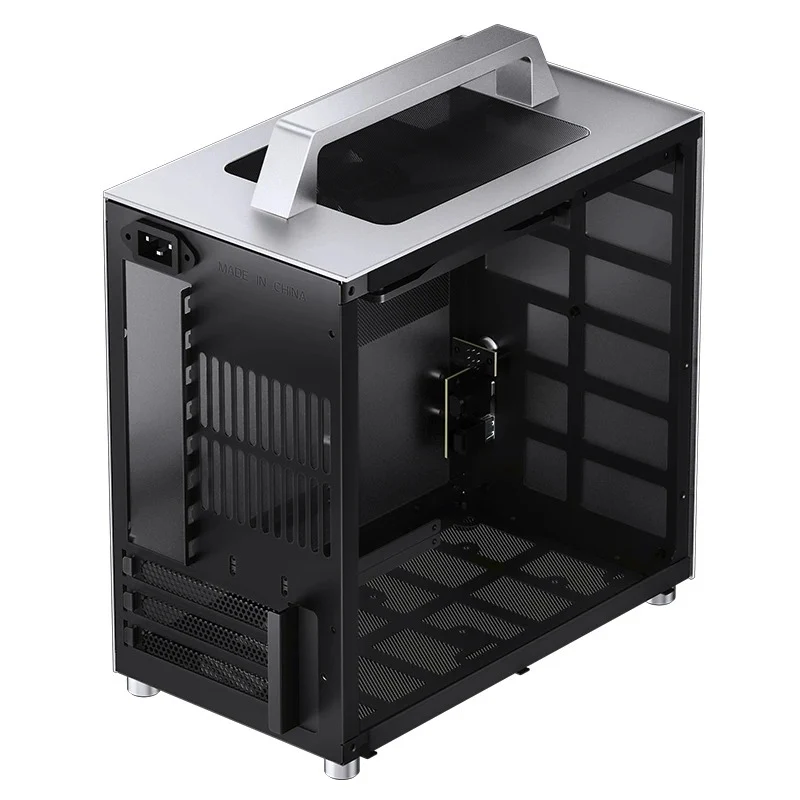 Jonsbo T8 Plus ITX Computer Case (Black, Silver)