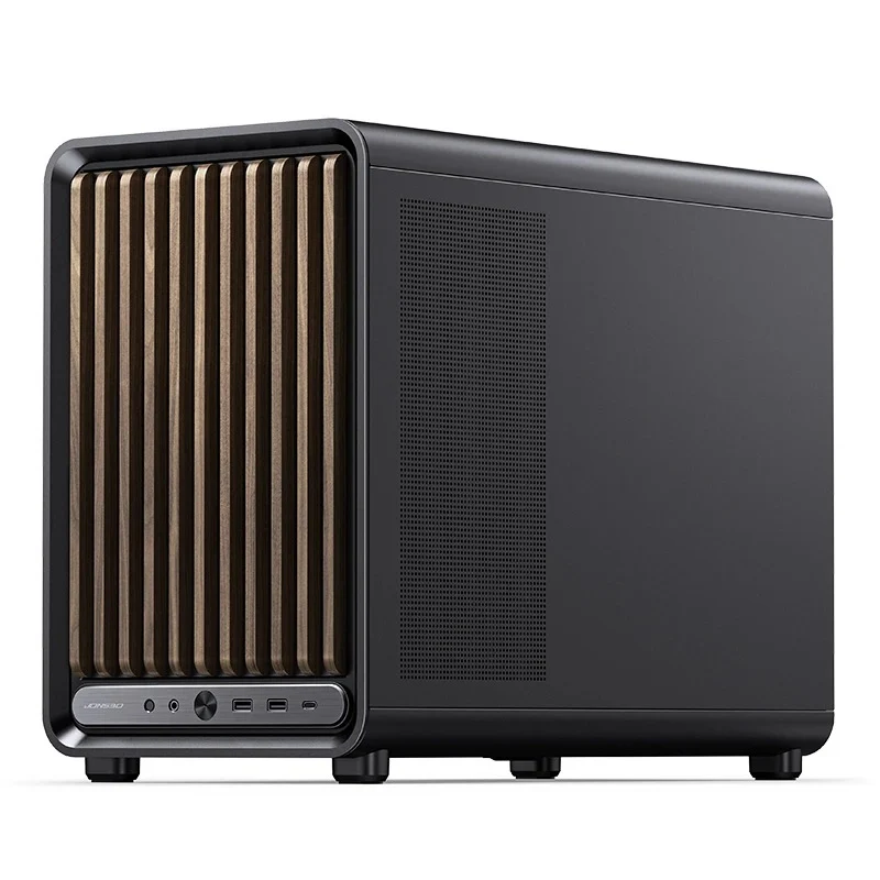 Jonsbo D33 Wood M-ATX Computer Case (Black, White)