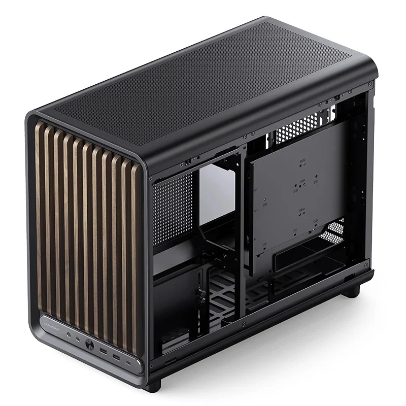 Jonsbo D33 Wood M-ATX Computer Case (Black, White)