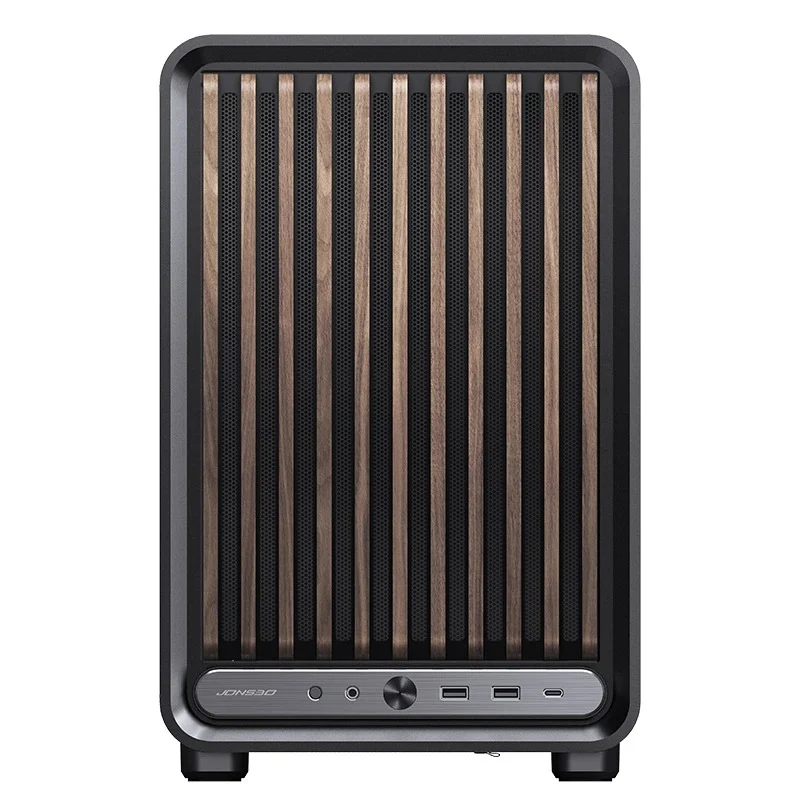 Jonsbo D33 Wood M-ATX Computer Case (Black, White)