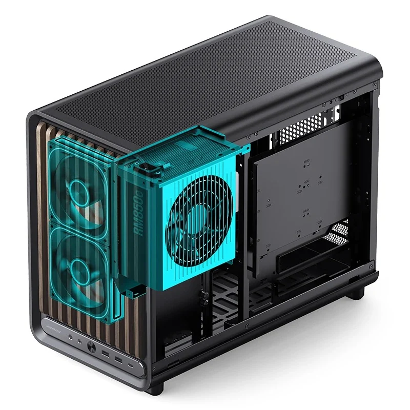 Jonsbo D33 Wood M-ATX Computer Case (Black, White)