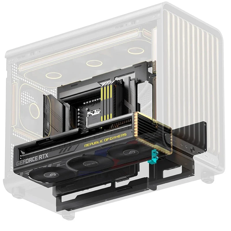 Jonsbo D33 Wood M-ATX Computer Case (Black, White)