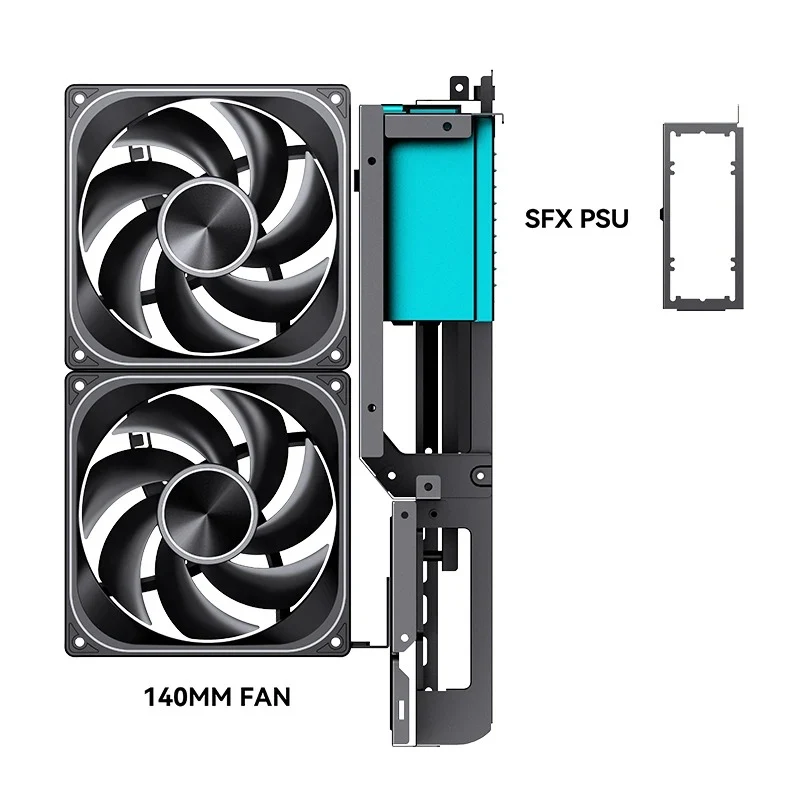 Jonsbo D33 Wood M-ATX Computer Case (Black, White)