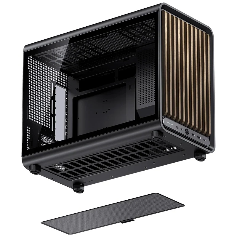Jonsbo D33 Wood M-ATX Computer Case (Black, White)