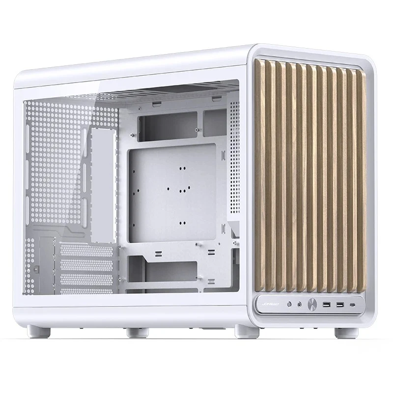 Jonsbo D33 Wood M-ATX Computer Case (Black, White)