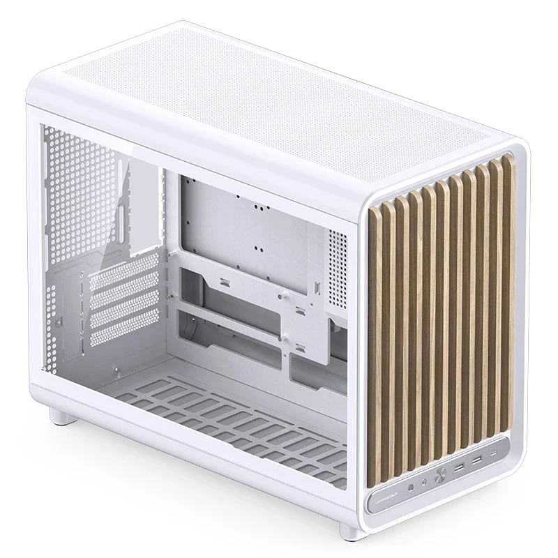 Jonsbo D33 Wood M-ATX Computer Case (Black, White)